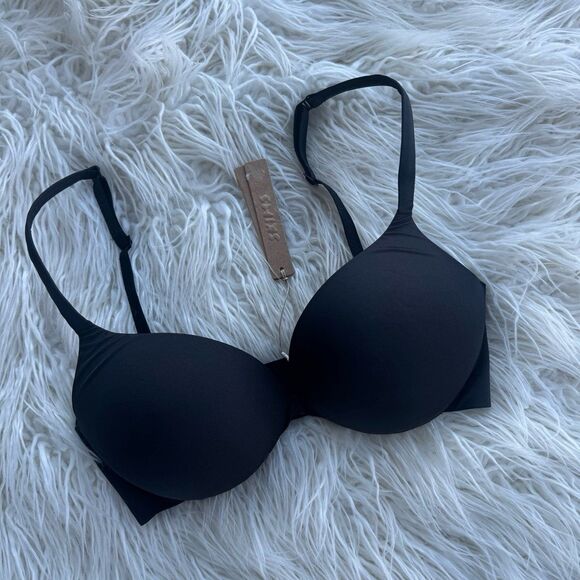 Skims Ultimate Push up Plunge Bra Onyx Size 32DD - Picture 2 of 6